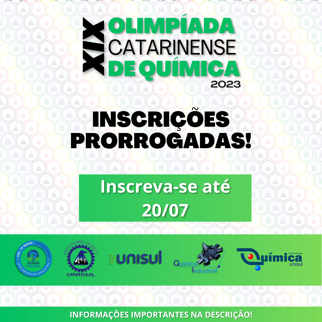 Inscrições Prorrogadas!